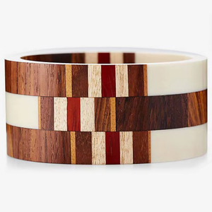 ชุดกำไลไม้ทันสมัยทำด้วยมือลดกระหน่ำเครื่องประดับผู้หญิงรูปหัวใจทรงกลมเครื่องประดับแฟชั่นสำหรับเป็นของขวัญในอินเดียสถานที่ศิลปะ - Product Image 1