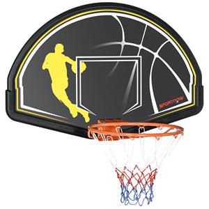 Sportnow <b>Basketball</b> <b>Hoop</b> for Children and Adults Indoor and <b>Outdoor</b> in Steel PE 110x90x70 cm Black Yellow Model A61-033V00OG - Product Image 1