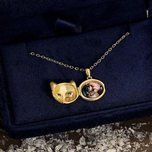 Jeulia Custom Photo Vivid Cat <b>Locket</b> Necklace with Bezel Setting Perfect Gift - Product Image 5