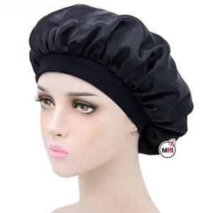 Bonnet à cheveux en satin vente en gros impression par sublimation Pantone couleur unie motif de style logo personnalisé occidental pièces poids - Product Image 1