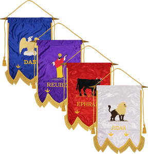 Último precio bordado Master Mason Blue Lodge Banner azul bordado a máquina personalizado - Product Image 1