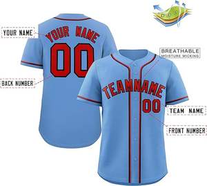 Vente en gros d'usine d'uniformes de jeunes pour le baseball pour hommes Impression personnalisée Maillot de baseball à manches longues pour hommes - Product Image 6