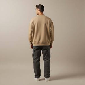 Sudadera Personalizada de Marca Urbana, 370 Gramos, Felpa de Algodón Grueso, 100% Algodón, Transpirable, Ecológica, Estilo Vintage, Color Avena, Corte Regular - Product Image 4