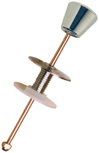Maniglia bassa con pomello in metallo dritto, cromata (Mirtak BO-61002) - Product Image 1
