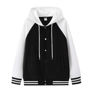 Vestes Versity College personnalisées grande taille pour hommes vestes universitaires vierges en gros vestes universitaires OEM avec logo personnalisé vestes universitaires pour hommes avec lettre simple - Product Image 6