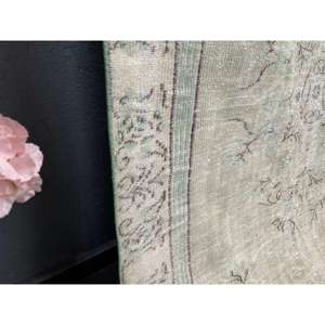 Alfombra Grande Vintage, Alfombra Turca de 5.3x9.2 pies, Alfombra de Lana Gris Estilo Suroeste - Product Image 4