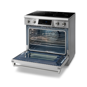 Hyxion <span class=keywords><strong>Horno</strong></span> eléctrico de acero inoxidable de 36 pulgadas 5 Estufa de <span class=keywords><strong>cerámica</strong></span> 6.0Cu. Ft. Capacidad <span class=keywords><strong>para</strong></span> uso <span class=keywords><strong>doméstico</strong></span> Instalación independiente - Product Image 3