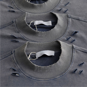 เสื้อยืดผ้าฝ้าย100% โอเวอร์ไซส์วินเทจสำหรับผู้ชายเสื้อยืดสไตล์วินเทจทรงแบ็กกี้300 GSM - Product Image 5