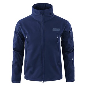 Veste tactique d'extérieur pour homme, col montant, doublure en peluche, veste softshell épaisse, coupe-vent, imperméable, camouflage - Product Image 2