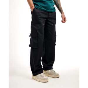 Tela de Lona Negra con Patrón Recto Cargo VII - Product Image 6