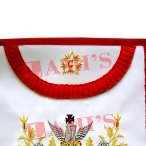 Premium Quality Knight of <b>Rose</b> Croix Degree Apron Custom Made Hand Embroidery Masonic Regalia Apron - Product Image 5
