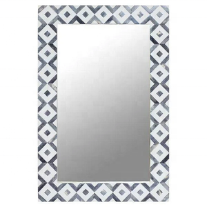 Indian Traditional Animal Style Bone Inlay Handmade Durable Mirror <b>Frame</b> Living Decorative Wall Mirror Bathroom Mirror - Product Image 2