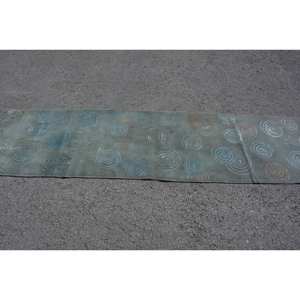 Alfombra turca Vintage moderna de 26x95 pies hecha a mano de lana de felpa azul alfombra para sala de estar Patchwork rompecabezas rectángulo pasillo látex - Product Image 3