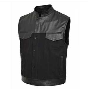 Veste en jean en cuir personnalisable de haute qualité unisexe 100% coton Style décontracté pour l'hiver avec logo brodé - Product Image 3