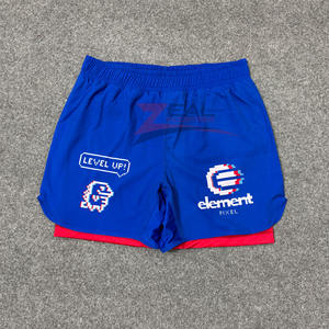 กางเกงขาสั้นไฮบริดแบบสั่งทำพิเศษ 2 ชั้น 2 in 1 สำหรับ MMA ยิวยิตสู บราซิลเลียนยิวยิตสู พิมพ์ลายแบบซับลิเมชั่น ผ้าไมโครสเตรช ผลิตในปากีสถาน - Product Image 1