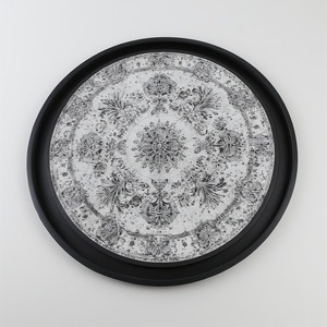 Plateau en fer artisanal de jardin de minuit décoré de fleurs séchées scintillantes au clair de lune subtiles créant une humeur calme Design d'art moderne AYC - Product Image 6