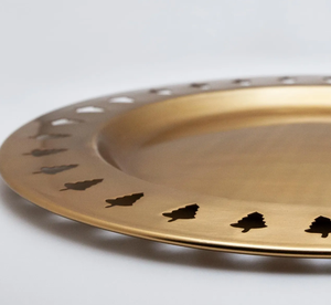 Vaisselle Ronde Dorée Moderne Polie pour la Maison ou la Cuisine pour le Dîner de Noël, un Mariage ou une Fête - Product Image 4