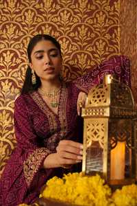 High Quality Designer Wear Cotton Fabric Kurta with Beautiful Zari <b>Sequins</b> Embroidery Detailing Paired with Pant and Duppatta - Product Image 2