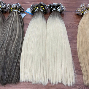 Extensiones de Cabello Adhesivas de Venta Caliente, Fáciles de Usar, Precio al por Mayor, Cabello Humano Vietnamita 100% con Cutícula Alineada - Product Image 1