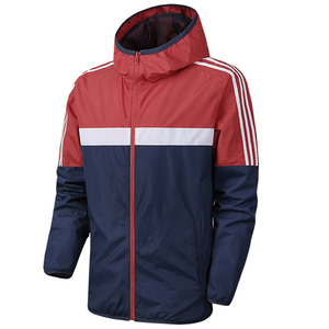 Veste coupe-vent imperméable à col montant en toile noire et grise de haute qualité en gros, nouvelle arrivée pour hommes - Product Image 3