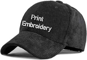 Sombrero de béisbol de pana deportivo informal de 5 paneles y 6 paneles, impermeable, con estampado de Popelina, logotipo bordado, cierre de hebilla de Metal, Dobby - Product Image 4