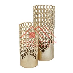 Vases à fleurs en métal en aluminium fini pour décorations pour la maison Jardinières de pots de fleurs au design unique pour centres de table Best-seller - Product Image 6