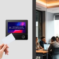 Contrôle d'accès par empreinte digitale, carte RFID et mot de passe FC6825, protocole Ethernet RS485, multifonction, compatible avec les bureaux partagés