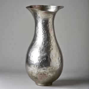 ModernNest Nickel Shine Vase pour des intérieurs propres Floral Embossed Design Home Decor Accent Statement - Product Image 3