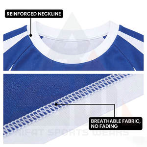 Camiseta de Fútbol Unisex Personalizada con Nombre y Número del Equipo, 100% Poliéster, Transpirable, Ligera, Absorbente de Sudor, de Secado Rápido - Product Image 5