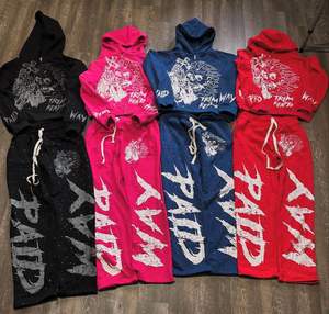 Ropa informal personalizada de alta calidad, conjunto de chándales de Jersey Vintage liso en blanco para hombre, los chándales más vendidos para hombre - Product Image 1