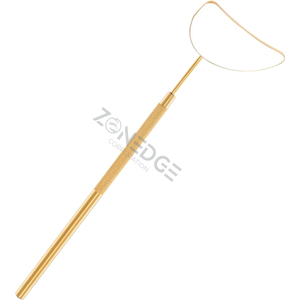 Espejo dental iluminado de acero inoxidable de media luna grande para suministros de extensión de pestañas de espejo láser - Product Image 2