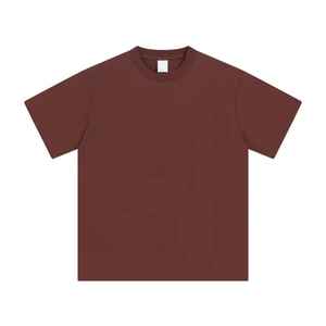 Camiseta de lujo de peso pesado de algodón 100% de alta calidad, camiseta Unisex con estampado personalizado de Logo Boxy Fit en blanco, camiseta de gran tamaño para hombre - Product Image 5