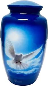 Pigeon dans le ciel Urnes en aluminium pour cendres humaines Urnes de crémation pour femme adulte pour maman papa Urnes commémoratives décoratives Cendres Grand - Product Image 5