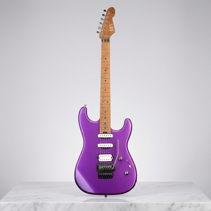 Guitare électrique professionnelle SBS SS300, corps en aulne massif 3 pièces, manche en érable flammé torréfié 6 cordes, tremolo Floyd Rose, Alnico - Product Image 1