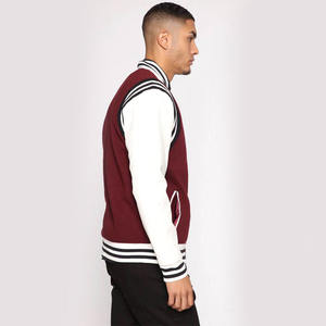 Vente en gros Veste universitaire personnalisée en chenille avec logo brodé pour hommes et femmes Veste de baseball d'hiver à col montant et manches longues - Product Image 3