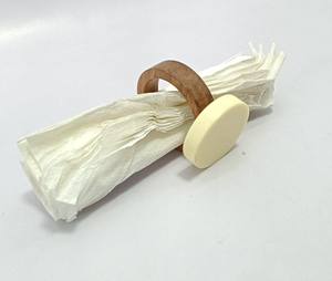 Anneaux de serviette ronds en résine écologiques de style classique pour la cuisine et la restauration, finition polie - Product Image 6