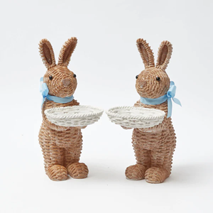 Vente en gros de cadeau de décoration de lapin en osier de rotin tendance pour les vacances de Pâques du Vietnam - Product Image 3