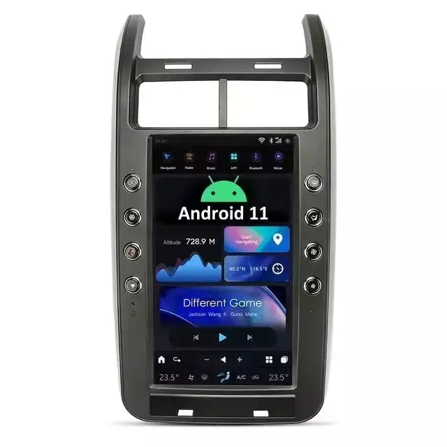AuCar 13.6 "Android 11 DVD Player Navegação GPS Rádio Do Carro de Vídeo Do Carro Auto Estéreo Para Para Dodge Journey Fiat Freemont 2008-2013