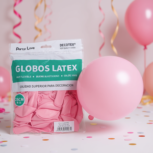 Palloncini in lattice Party Love 25cm Rosa Pastello R10 per Decorazione - Product Image 3