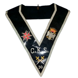 Masonic Regalia Master Mason Craft-Collar de oficial de rango, servicio OEM ODM, totalmente personalizado, bordado - Product Image 1