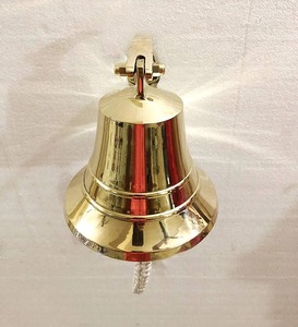 Antique Nautical <b>Brass</b> Ship <b>Bell</b> Nautical Maritime Marine Boat Wall Hanging Home Decor - Product Image 3