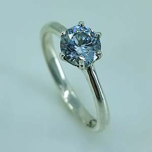 Navya <b>Craft</b> 925 Solid Sterling Silver Blue Topaz Round Handmade Women's <b>Ring</b> Sizes 4-13 for Christmas Anniversary Birthday - Product Image 4