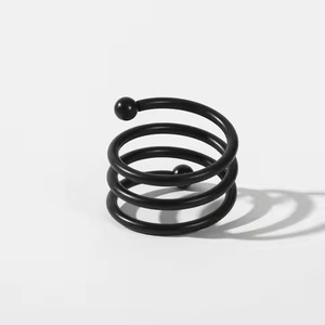 Porte-serviettes rond en métal noir, décoration de table, maison, bureau, restaurants - Product Image 1