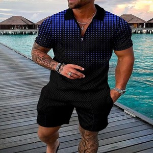 Qualité supérieure Tendance Hommes Été 2 Pièces Ensemble Élégant Chemise Décontractée Shorts Personnalisé Streetwear à un Prix - Product Image 4