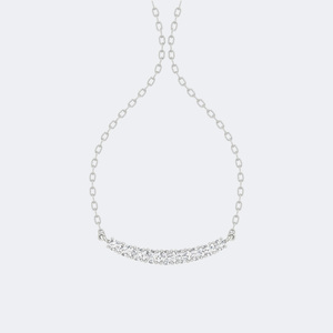 Collar con colgante de barra curva con engaste de puntas brillantes redondas de 1.00 quilates - Product Image 2