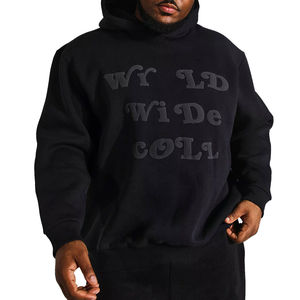 Sweat-shirts pour hommes à impression personnalisée, best-seller, 100% coton, hiver, uni, surdimensionné, poids lourd, décontracté, pull-over - Product Image 1