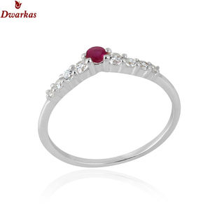 เครื่องประดับที่สวยงาม925แท้แหวนเงินแท้เพทายทับทิมหลายแบบแหวนที่เรียบง่ายสำหรับผู้หญิง - Product Image 1