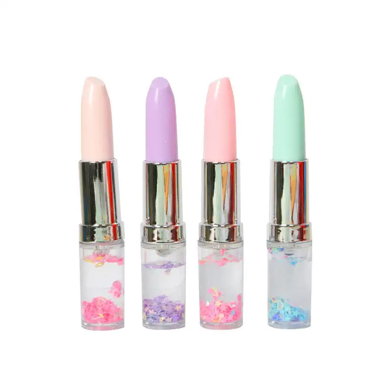 Creatieve Lippenstift Gel Inkt Pen Olieachtige Schattige Briefpapier Drijvende Vloeibare Glitter Gel Pen Kinderen Meisjes Cadeau