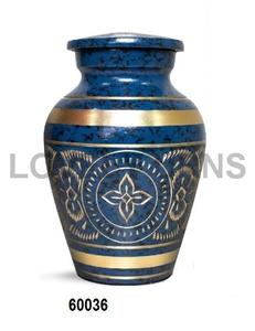 Urna Conmemorativa Azul Pequeña para Cenizas Humanas - Urna de Cremación para Mamá, Papá y Seres Queridos (Hombres/Mujeres) - Product Image 1