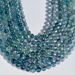 Genuine Blue Fluorite Rondelle Beads Natural <b>Crystal</b> For Mental Clarity Energy Balance Jewelry Making Spiritual <b>Healing</b> Gift Use - Product Image 1